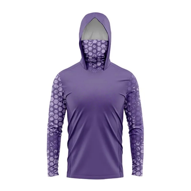 Fishing Shirt Uv Protection - Camisa de pesca MALFC com capuz,