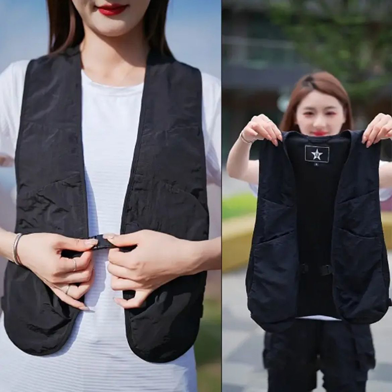 Fishing Vest - Leve unisex colete multi-bolsos hip-hop streetwear
