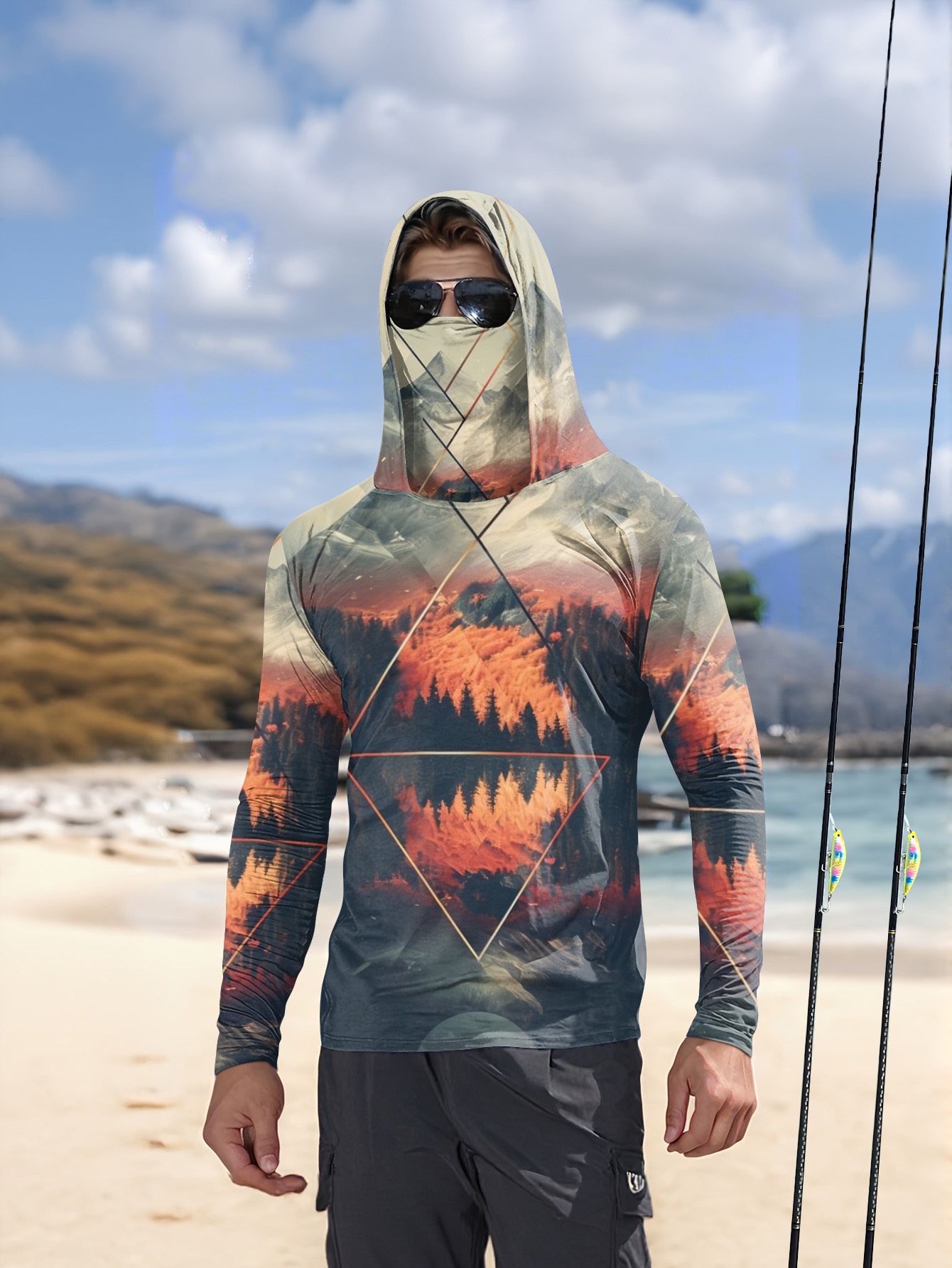 Camiseta de Pesca Masculina pa - Fishing Hoodie avaliação e preço