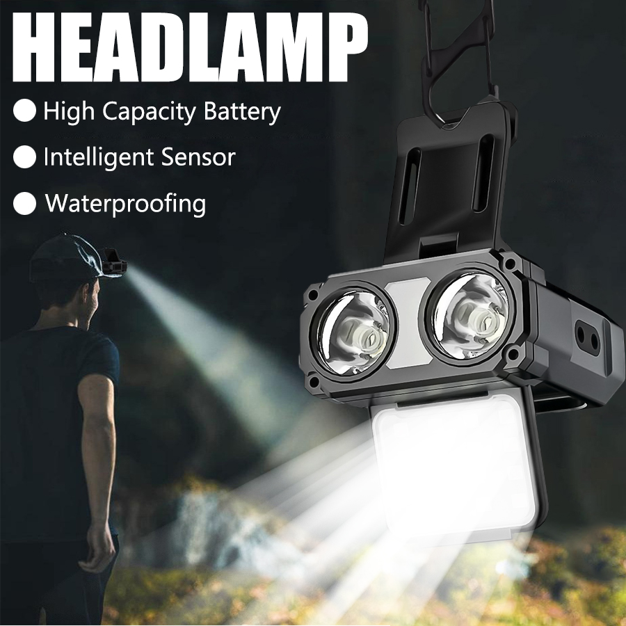 Sensor cob led farol tampa cli - Fishing Hat avaliação e preço